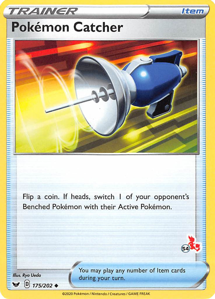 Pokemon Catcher (175/202) (Cinderace Stamp #54) [Battle Academy 2022] | Good Games Morley