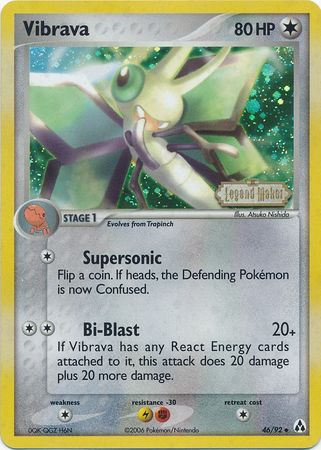 Vibrava (46/92) (Stamped) [EX: Legend Maker] | Good Games Morley