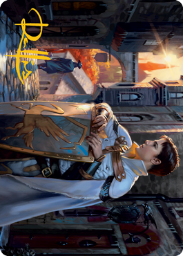 Dennick, Pious Apprentice Art Card (Gold-Stamped Signature) [Innistrad: Midnight Hunt Art Series] | Good Games Morley