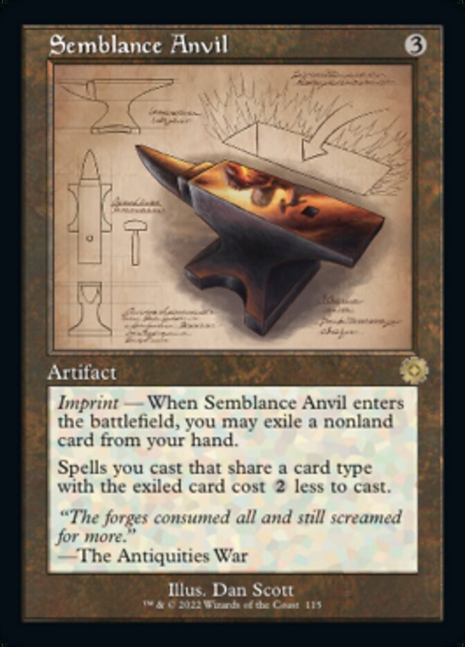 Semblance Anvil (Retro Schematic) [The Brothers' War Retro Artifacts] | Good Games Morley