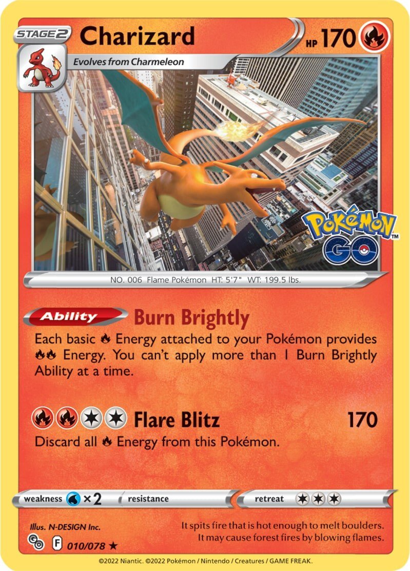 Charizard (010/078) [Pokémon GO] | Good Games Morley