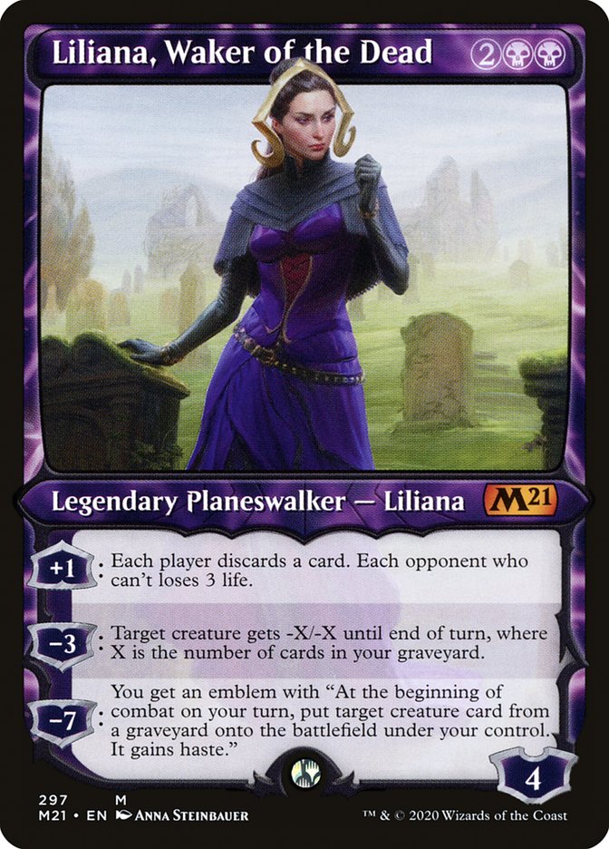 Liliana, Waker of the Dead (Showcase) [Core Set 2021] | Good Games Morley