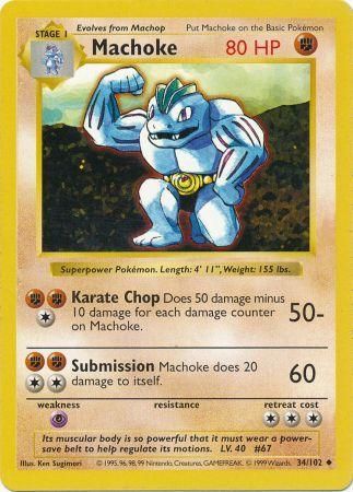 Machoke (34/102) [Base Set Shadowless Unlimited] | Good Games Morley