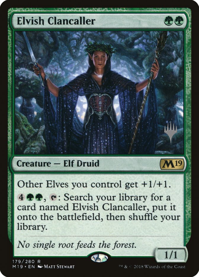 Elvish Clancaller (Promo Pack) [Core Set 2019 Promos] | Good Games Morley