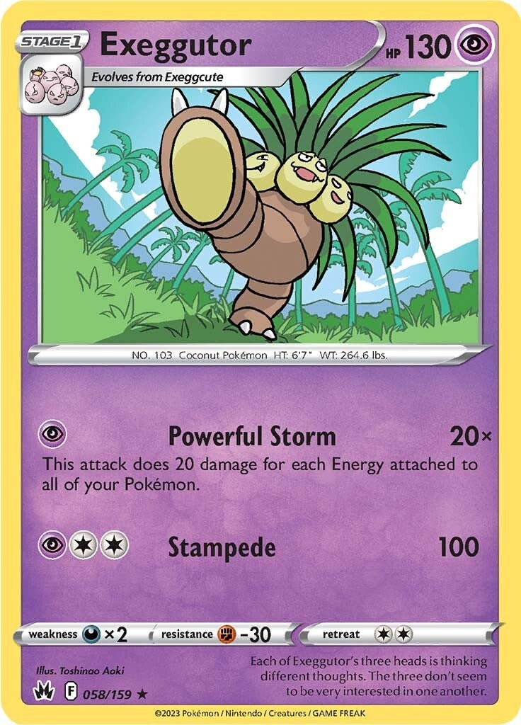 Exeggutor (058/159) [Sword & Shield: Crown Zenith] | Good Games Morley