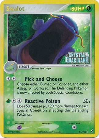 Swalot (11/100) (Stamped) [EX: Crystal Guardians] | Good Games Morley