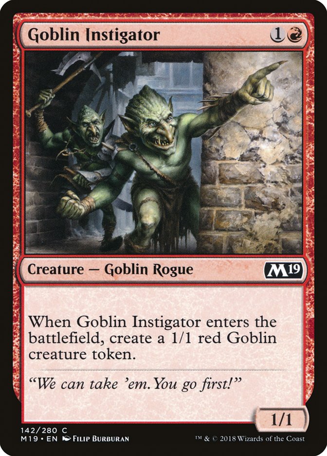 Goblin Instigator [Core Set 2019] | Good Games Morley