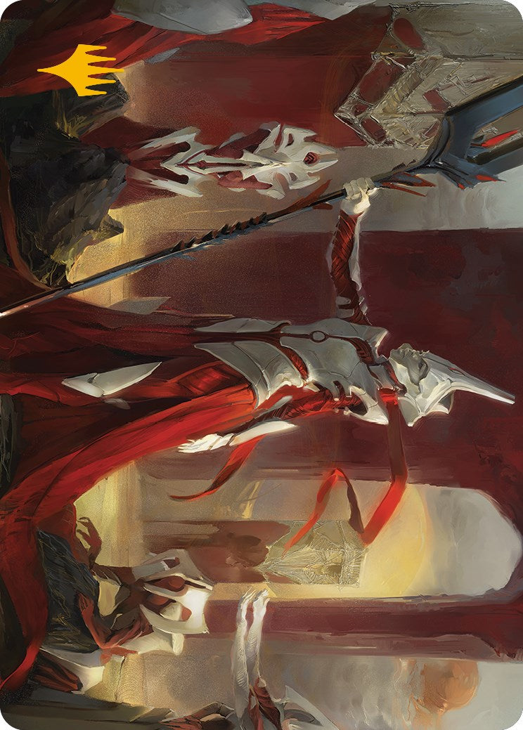 Porcelain Zealot Art Card (Gold-Stamped Signature) [Phyrexia: All Will Be One Art Series] | Good Games Morley