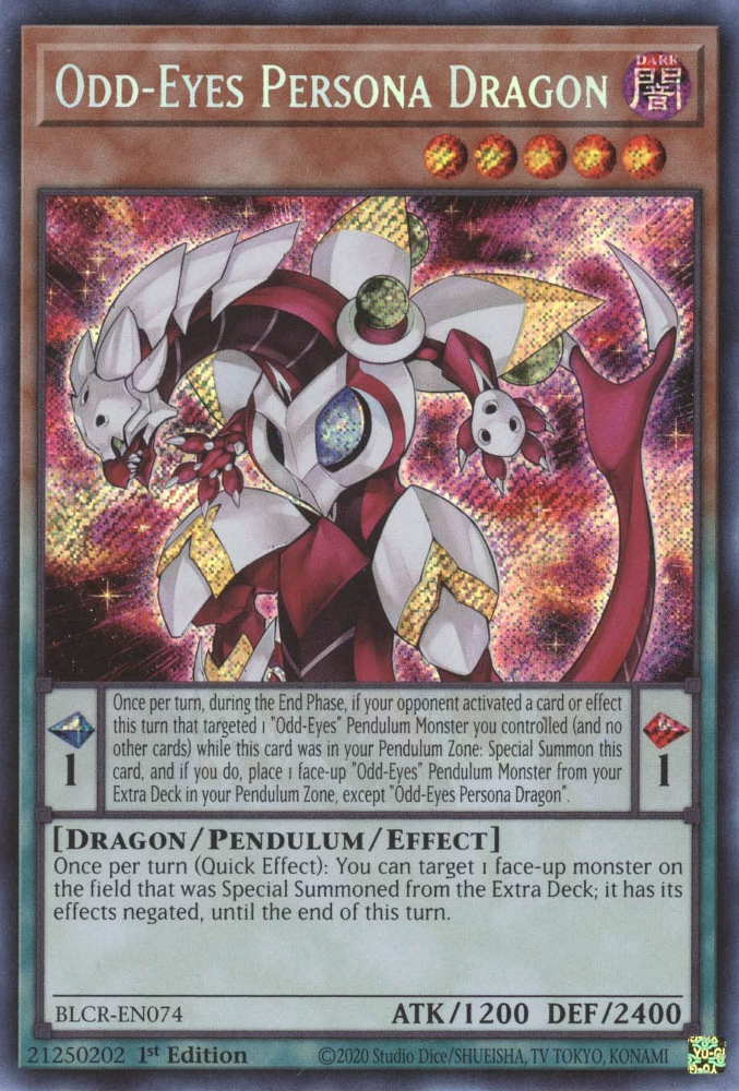 Odd-Eyes Persona Dragon [BLCR-EN074] Secret Rare | Good Games Morley