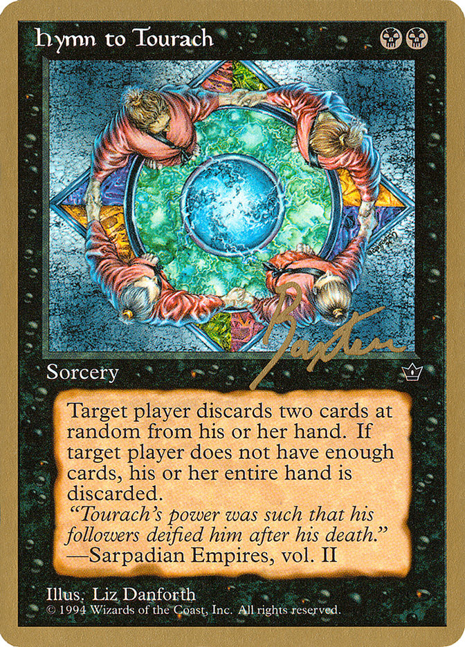 Hymn to Tourach (Circle) (George Baxter) [Pro Tour Collector Set] | Good Games Morley