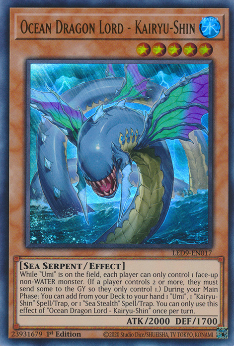 Ocean Dragon Lord - Kairyu-Shin [LED9-EN017] Ultra Rare | Good Games Morley