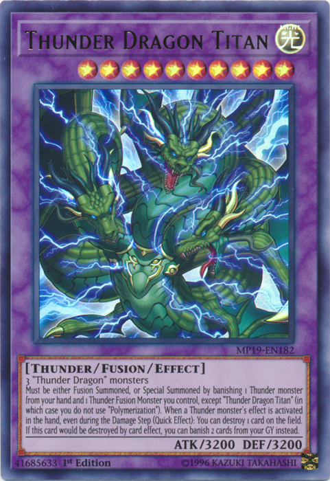 Thunder Dragon Titan [MP19-EN182] Ultra Rare | Good Games Morley