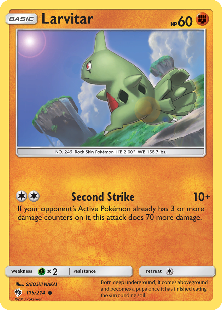 Larvitar (115/214) [Sun & Moon: Lost Thunder] | Good Games Morley
