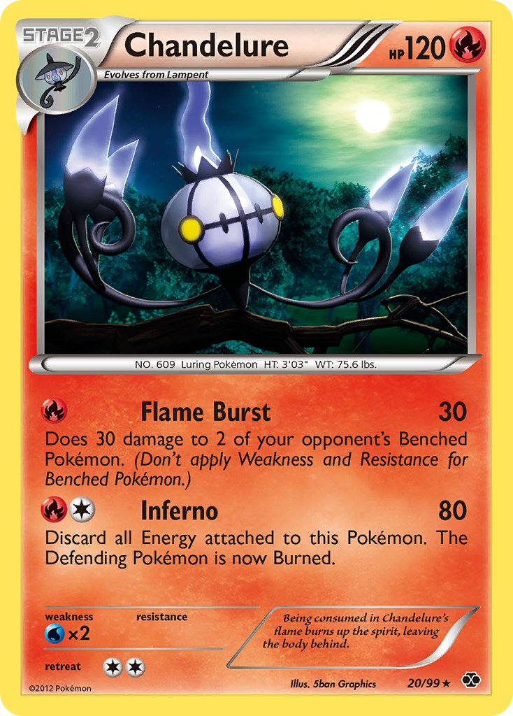 Chandelure (20/99) (Theme Deck Exclusive) [Black & White: Next Destinies] | Good Games Morley