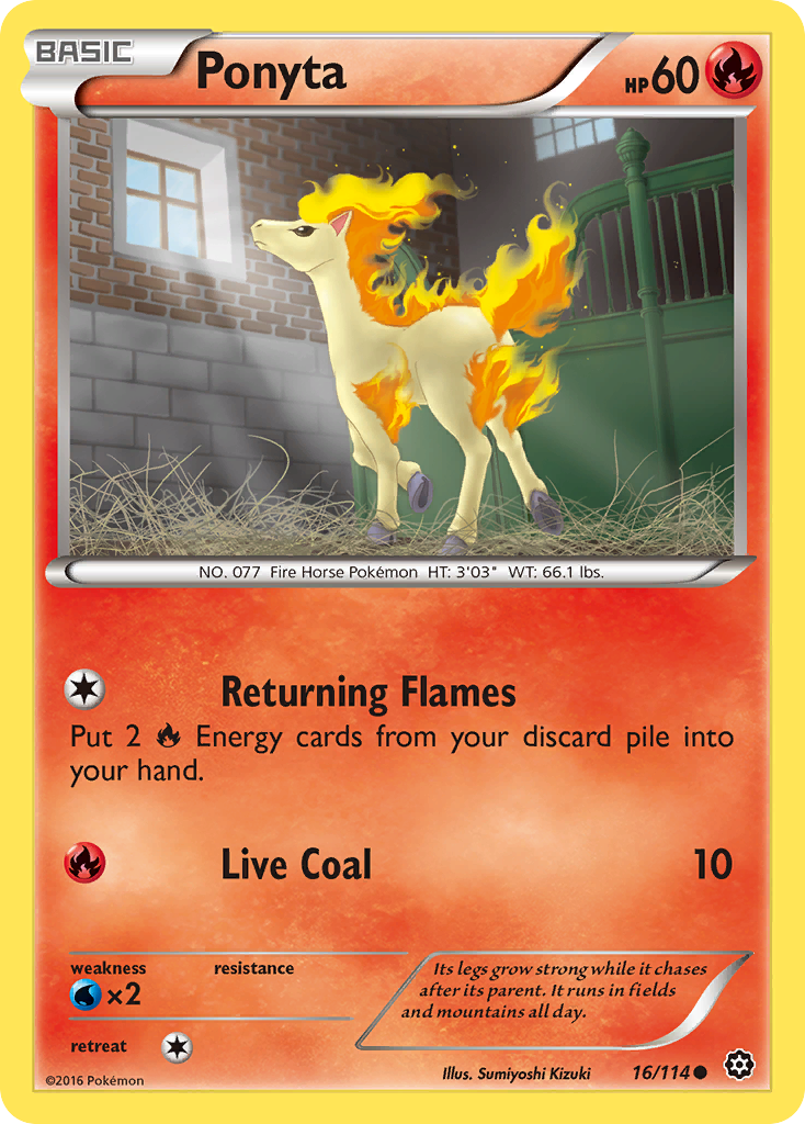 Ponyta (16/114) [XY: Steam Siege] | Good Games Morley