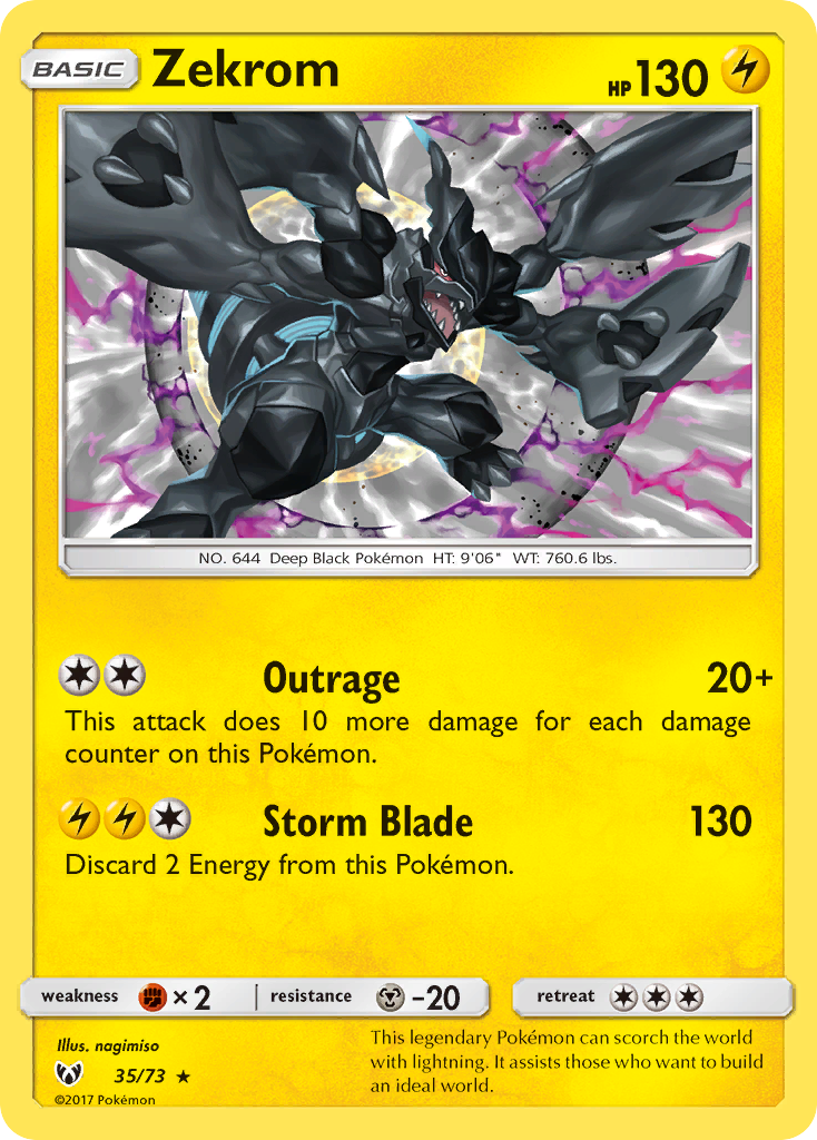 Zekrom (35/73) [Sun & Moon: Shining Legends] | Good Games Morley