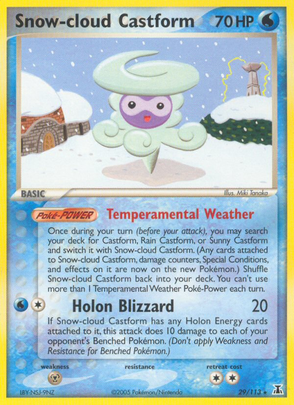 Snow-cloud Castform (29/113) [EX: Delta Species] | Good Games Morley