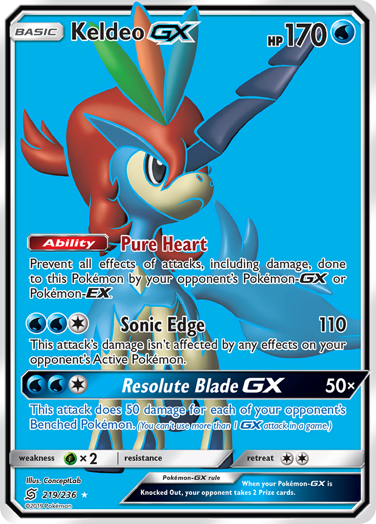 Keldeo GX (219/236) [Sun & Moon: Unified Minds] | Good Games Morley