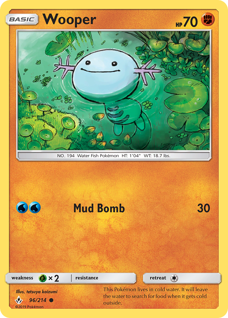 Wooper (96/214) [Sun & Moon: Unbroken Bonds] | Good Games Morley