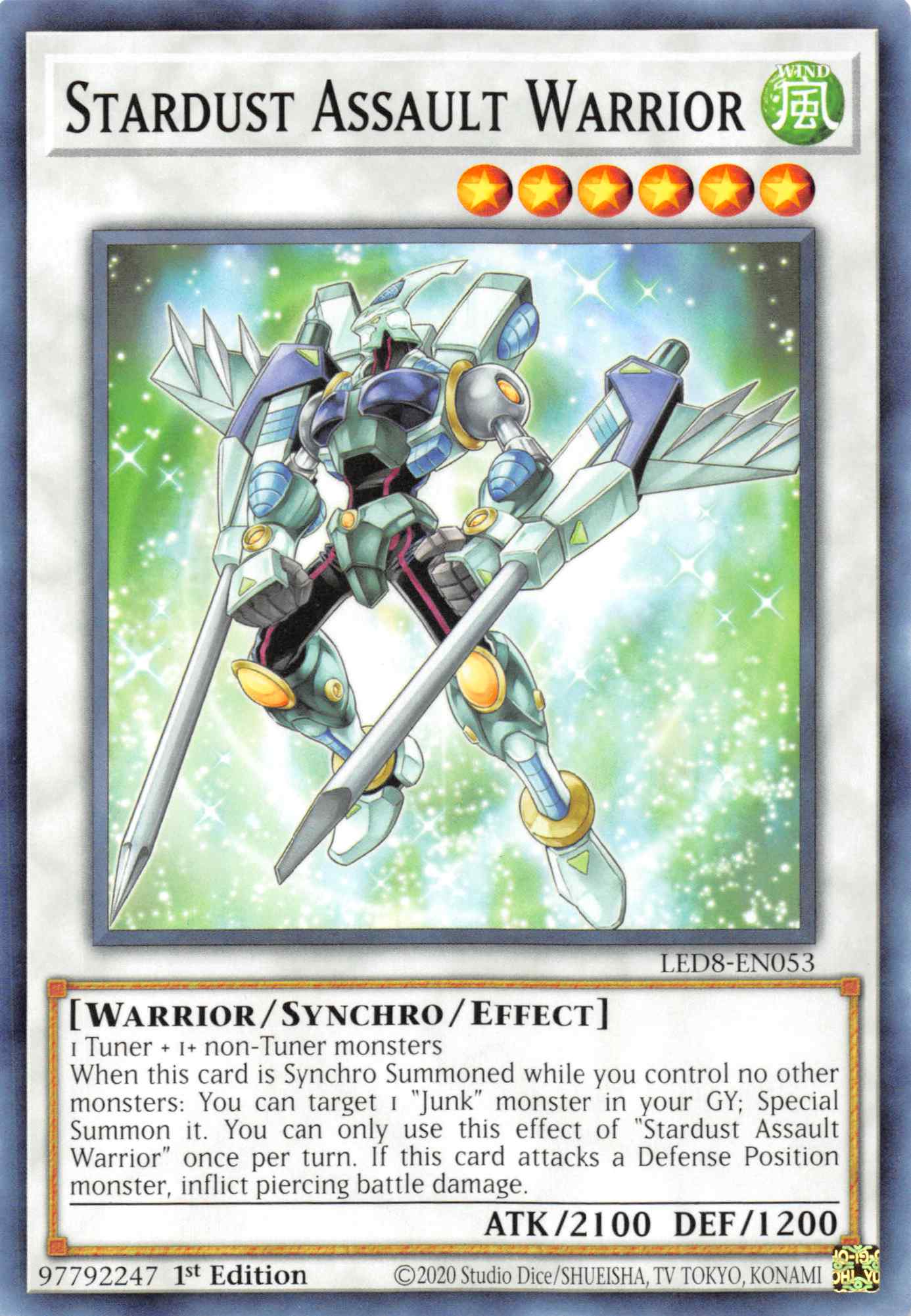 Stardust Assault Warrior [LED8-EN053] Common | Good Games Morley
