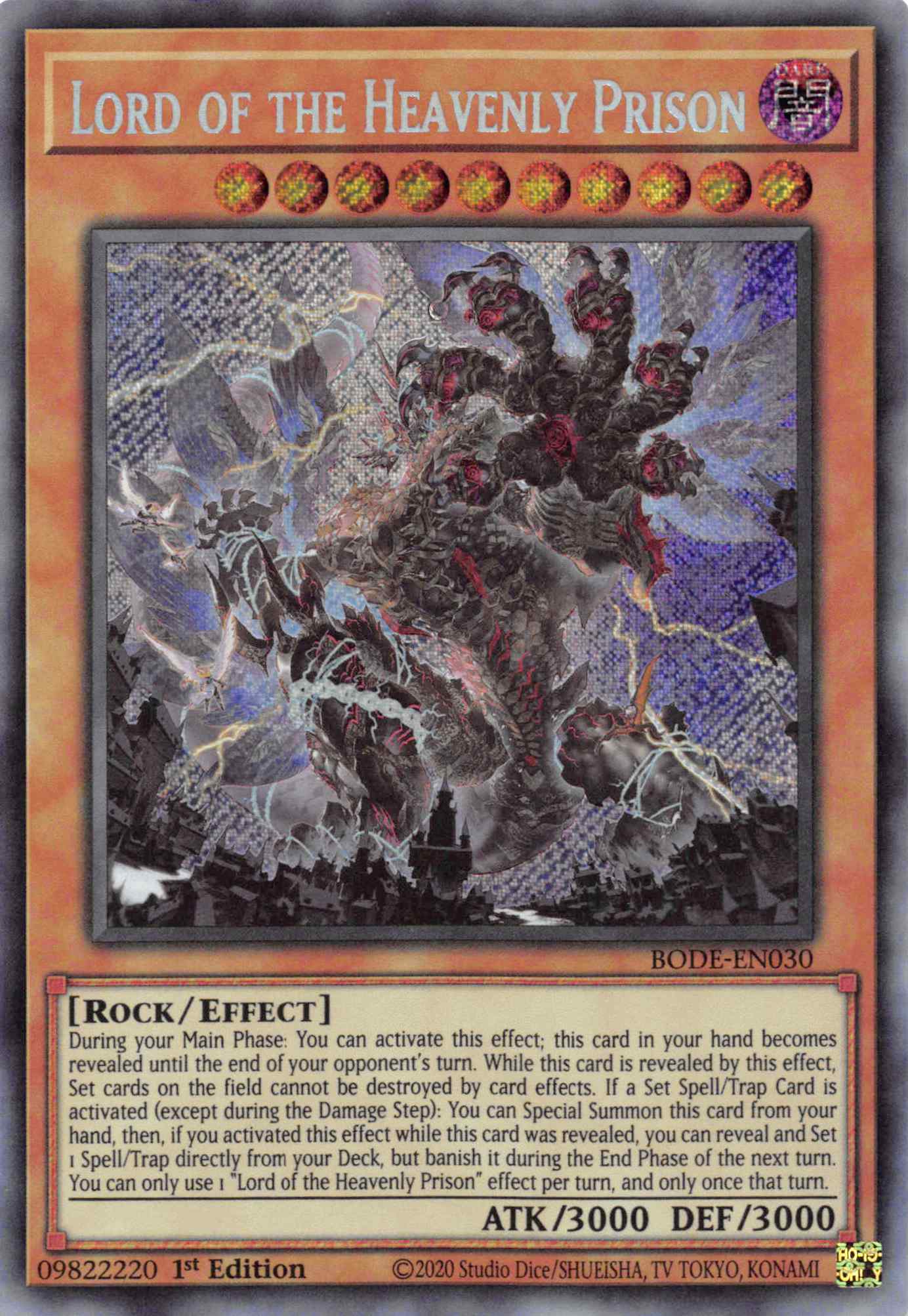 Lord of the Heavenly Prison [BODE-EN030] Secret Rare | Good Games Morley