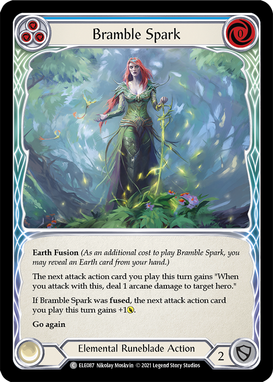 Bramble Spark (Blue) [ELE087] (Tales of Aria)  1st Edition Rainbow Foil | Good Games Morley