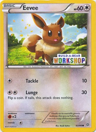 Eevee (63/98) (Build A Bear Workshop Exclusive) [XY: Ancient Origins] | Good Games Morley