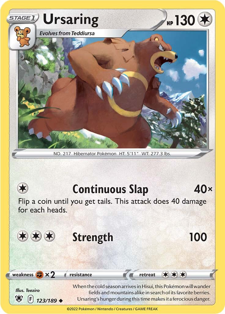 Ursaring (123/189) [Sword & Shield: Astral Radiance] | Good Games Morley