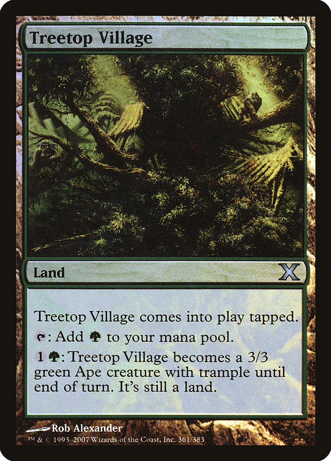 Treetop Village (Premium Foil) [Tenth Edition] | Good Games Morley