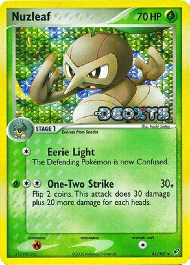 Nuzleaf (43/107) (Stamped) [EX: Deoxys] | Good Games Morley