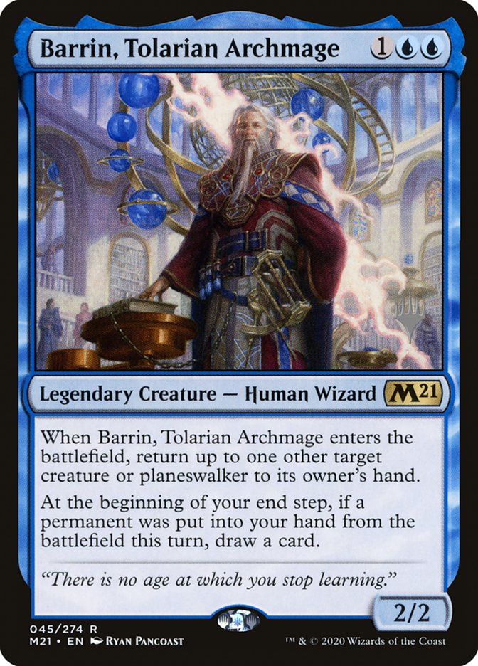 Barrin, Tolarian Archmage (Promo Pack) [Core Set 2021 Promos] | Good Games Morley