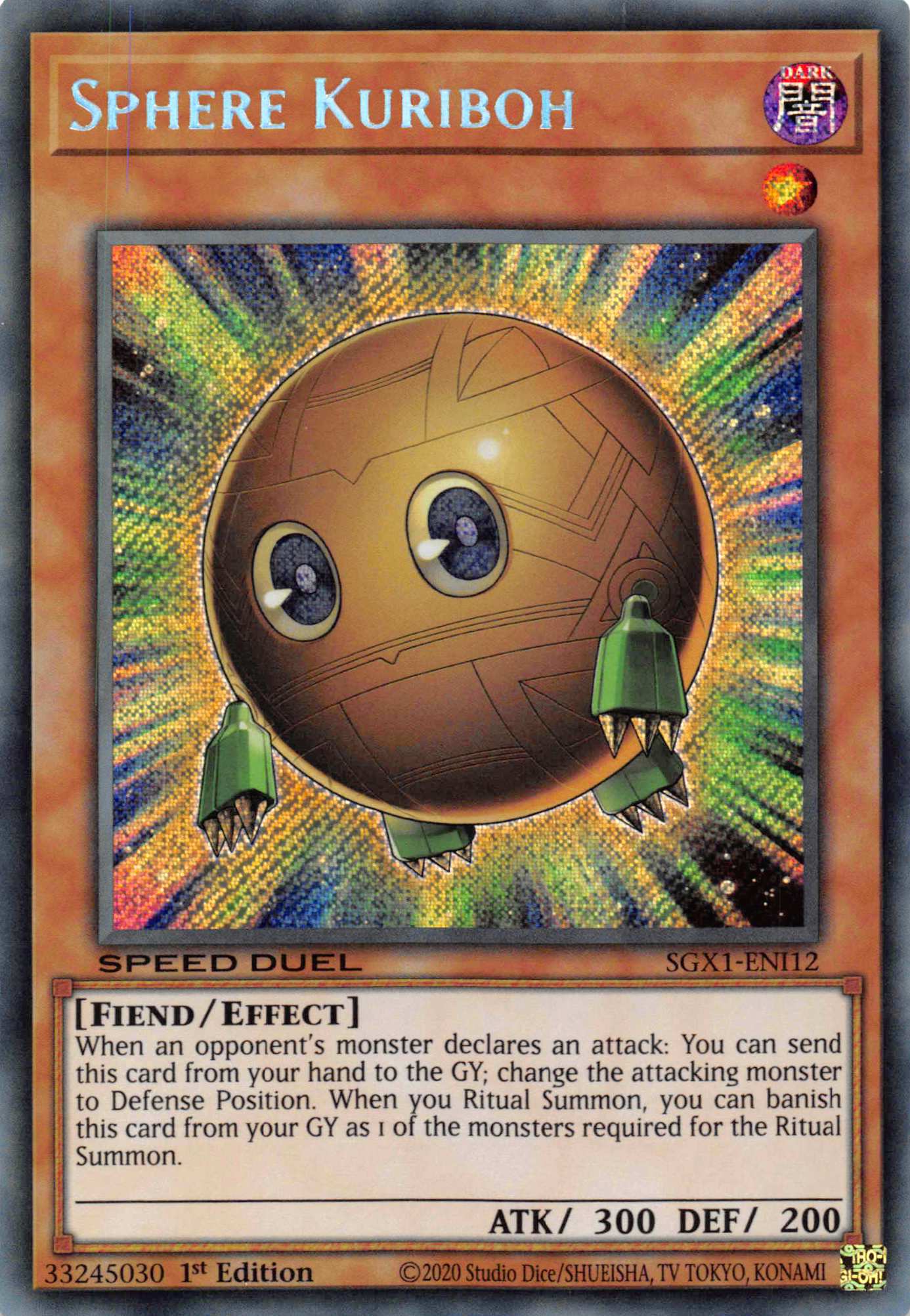 Sphere Kuriboh [SGX1-ENI12] Secret Rare | Good Games Morley