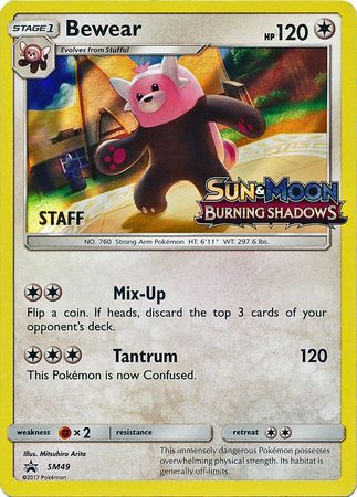 Bewear (SM49) (Staff Prerelease Promo) [Sun & Moon: Black Star Promos] | Good Games Morley