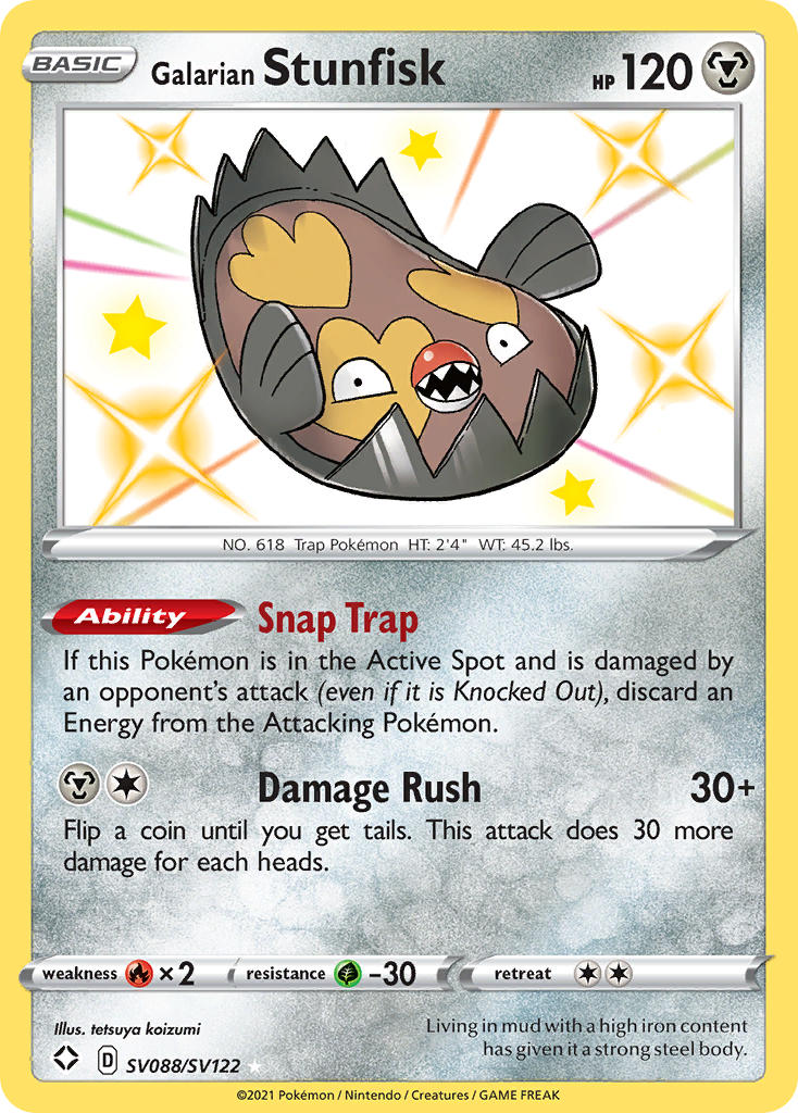 Galarian Stunfisk (SV088/SV122) [Sword & Shield: Shining Fates] | Good Games Morley