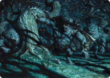 Unnatural Moonrise Art Card [Innistrad: Midnight Hunt Art Series] | Good Games Morley