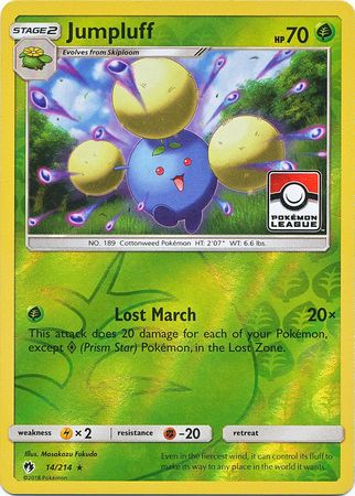 Jumpluff (14/214) (League Promo) [Sun & Moon: Lost Thunder] | Good Games Morley