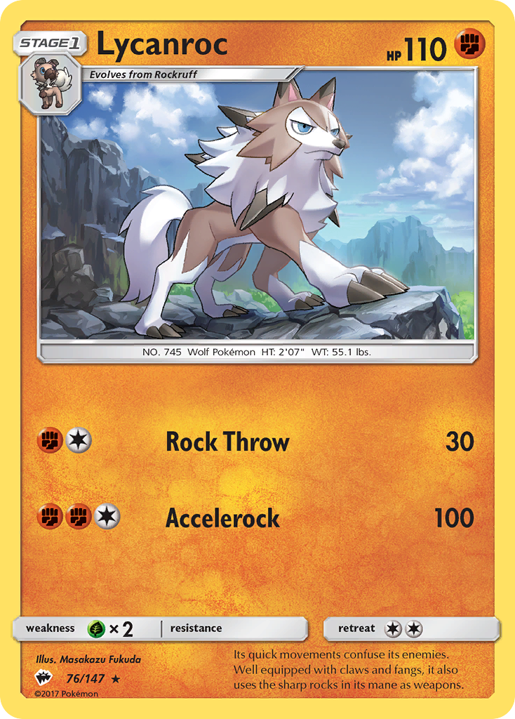 Lycanroc (76/147) [Sun & Moon: Burning Shadows] | Good Games Morley