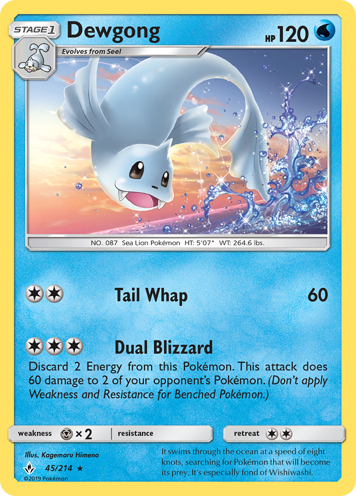 Dewgong (45/214) [Sun & Moon: Unbroken Bonds] | Good Games Morley
