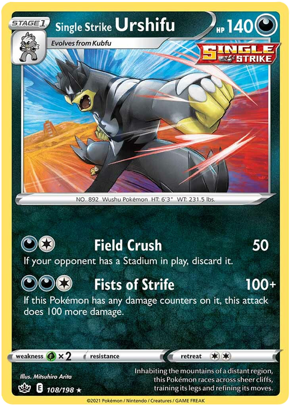 Single Strike Urshifu (108/198) [Sword & Shield: Chilling Reign] | Good Games Morley
