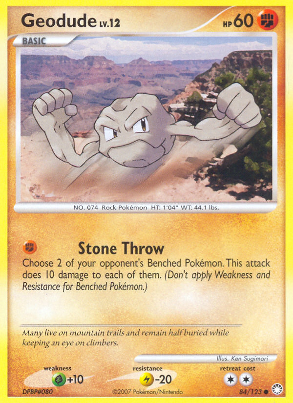 Geodude (84/123) [Diamond & Pearl: Mysterious Treasures] | Good Games Morley