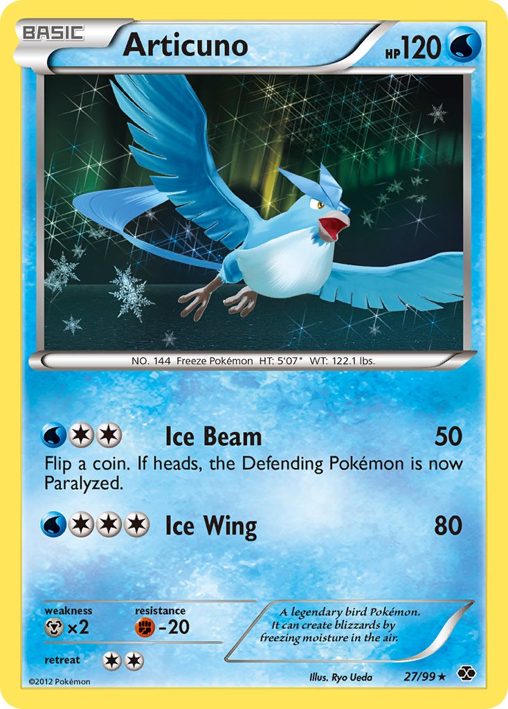 Articuno (27/99) (Blister Exclusive) [Black & White: Next Destinies] | Good Games Morley