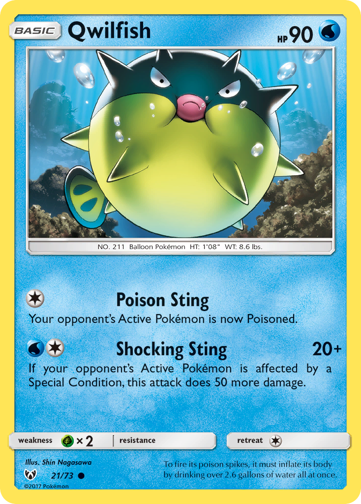 Qwilfish (21/73) [Sun & Moon: Shining Legends] | Good Games Morley