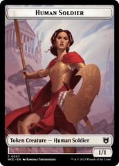 Pirate // Human Soldier Double-Sided Token [Wilds of Eldraine Commander Tokens] | Good Games Morley