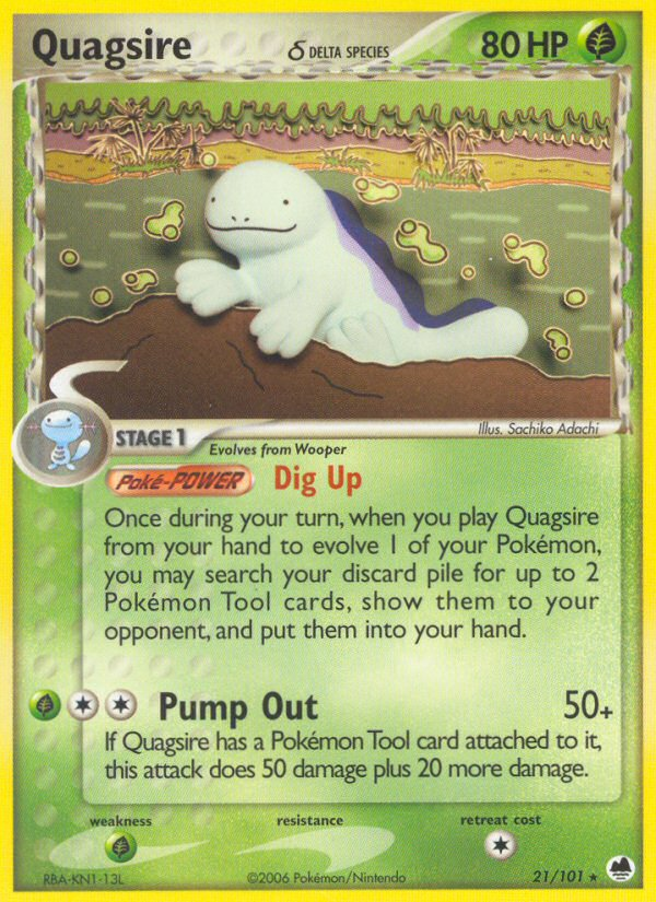Quagsire (21/101) (Delta Species) [EX: Dragon Frontiers] | Good Games Morley