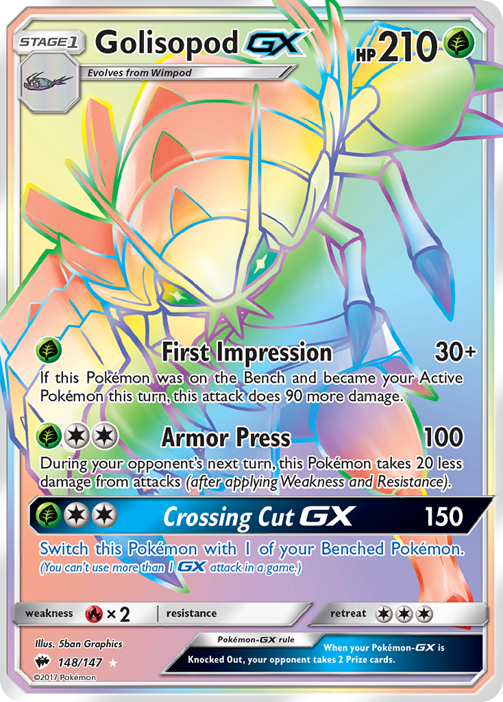 Golisopod GX (148/147) [Sun & Moon: Burning Shadows] | Good Games Morley
