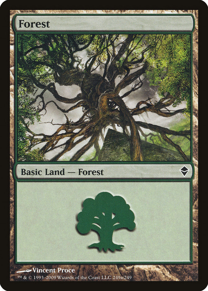 Forest (249a) [Zendikar] | Good Games Morley