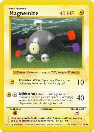 Magnemite (53/102) [Base Set Shadowless Unlimited] | Good Games Morley