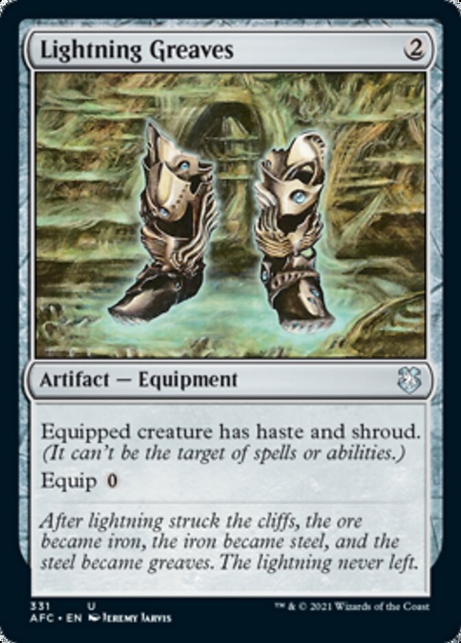 Lightning Greaves [Dungeons & Dragons: Adventures in the Forgotten Realms Commander] | Good Games Morley