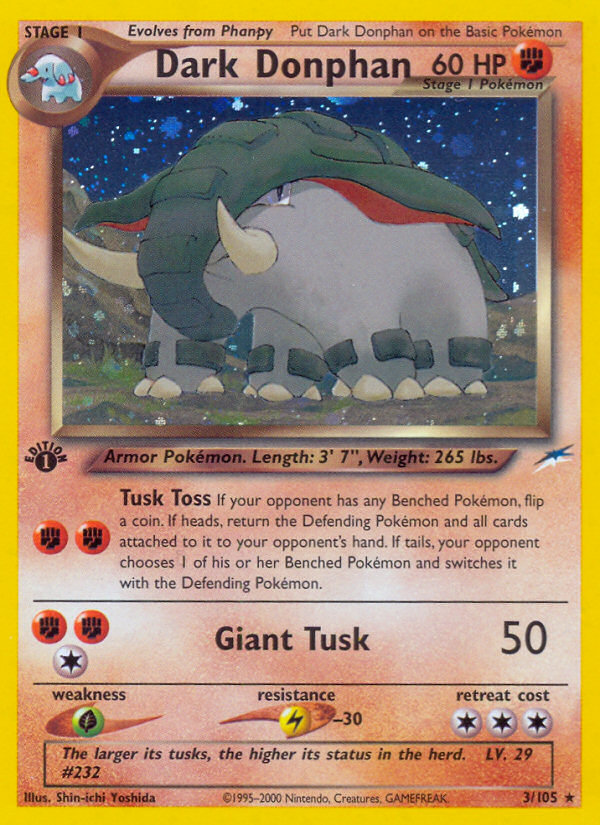 Dark Donphan (3/105) [Neo Destiny 1st Edition] | Good Games Morley
