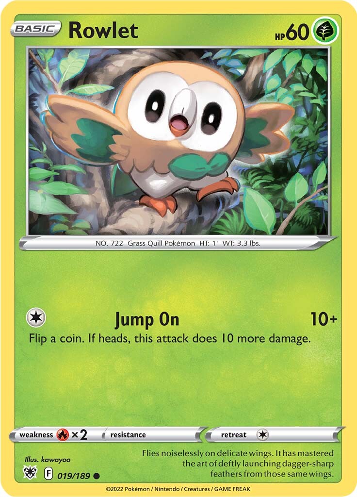 Rowlet (019/189) [Sword & Shield: Astral Radiance] | Good Games Morley